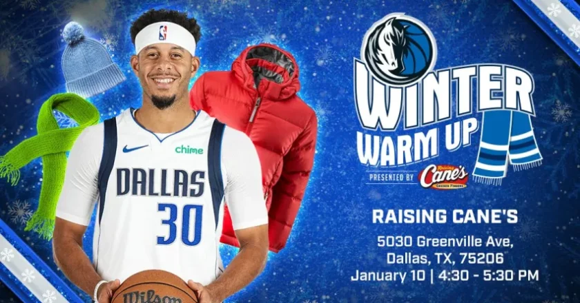 Raising Canes and the Dallas Mavericks collaborate to conduct a “Winter Warm Up” drive