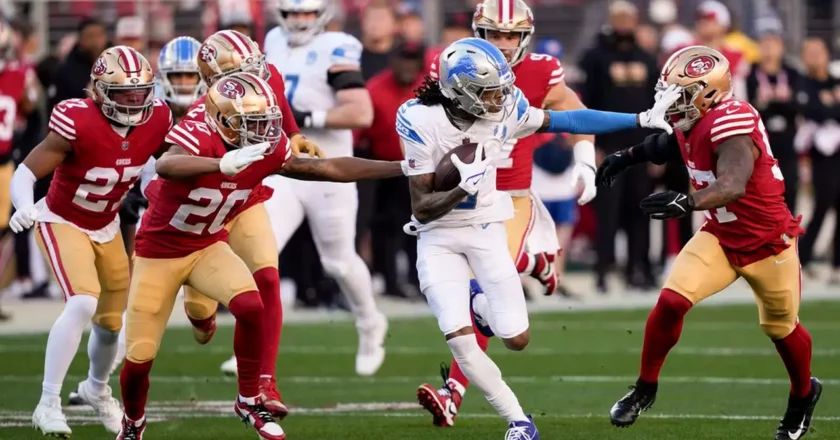 Jameson Williams of the Lions breaks the NFL record for Alabama touchdown runs