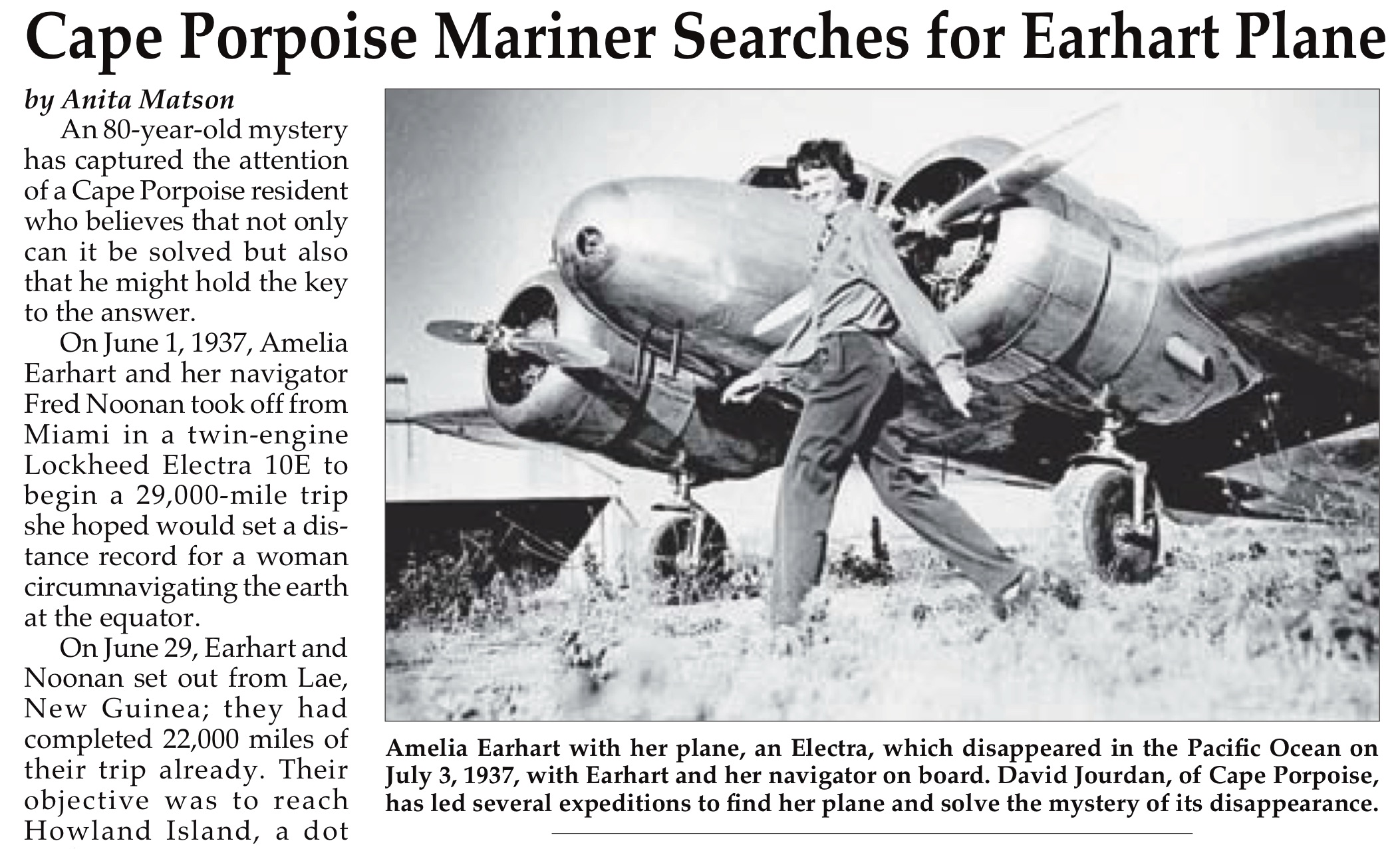 Amelia Earhart's long-lost aircraft 16,000 feet underwater, the exploration team believes | Image Credit: nauticos.com