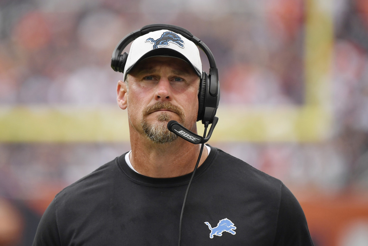 Lions coach Dan Campbell as a player