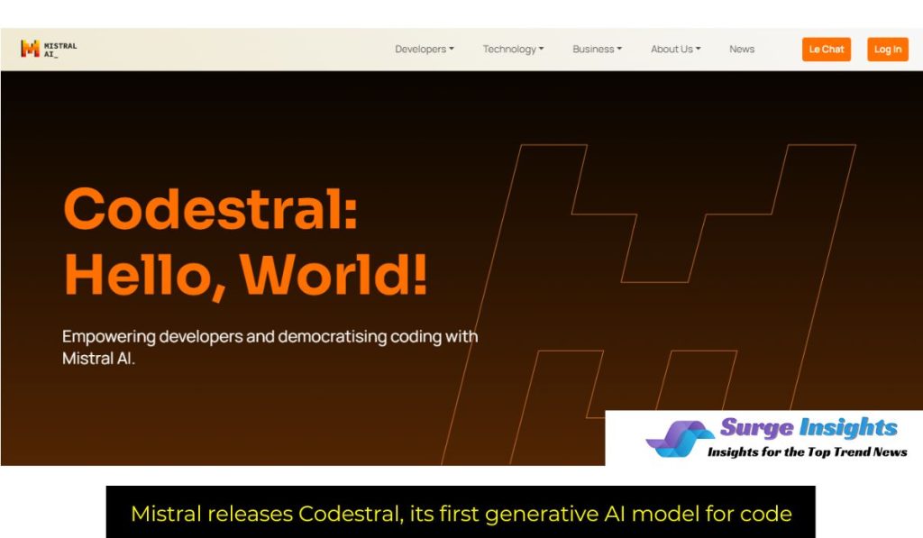 Mistral releases Codestral, its first generative AI model for code