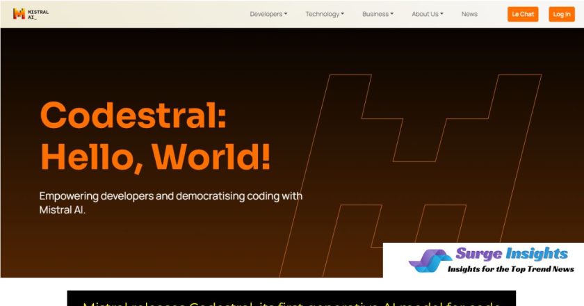 Codestral, Mistral’s First Generative AI Model for Code Released
