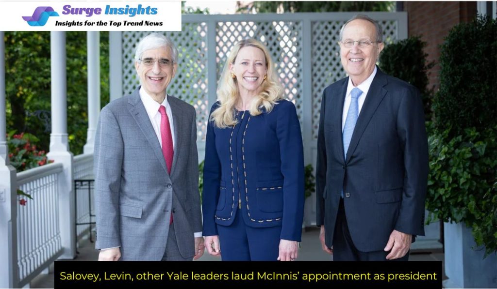 Salovey, Levin, other Yale leaders laud McInnis’ appointment as president