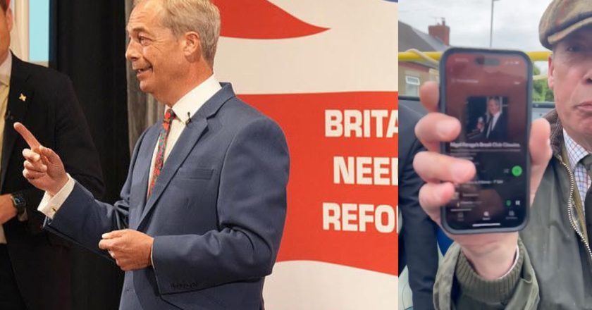 Nigel Farage Advertises “Brexit Playlist” That Includes The Song “Out of Touch”